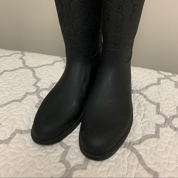 Gucci Knee High Rubber Rainboots - Picture 6 of 6